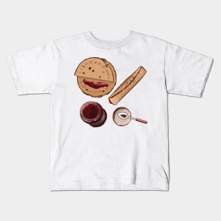 Chapati Chapathi Indian Food Naan Bread Jam India Kids T-Shirt